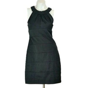 B Darlin Beaded Satin Halter Fitted Sheath Dress